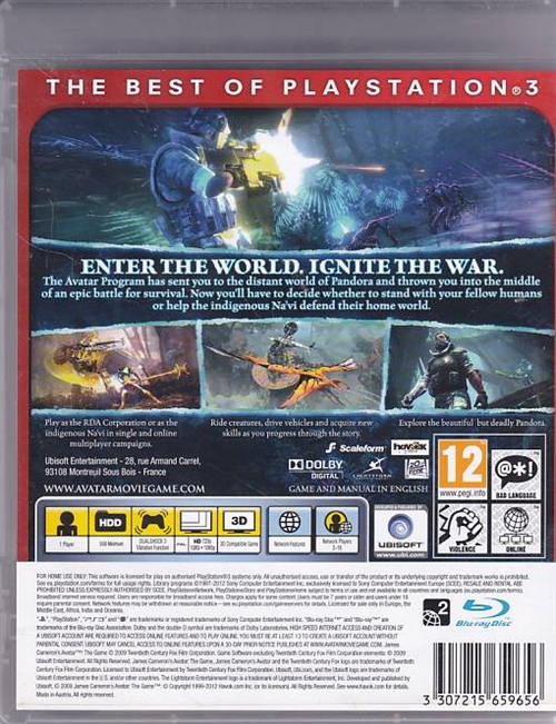 James Camerons Avatar The Game - Essentials - PS3 (B Grade) (Genbrug)